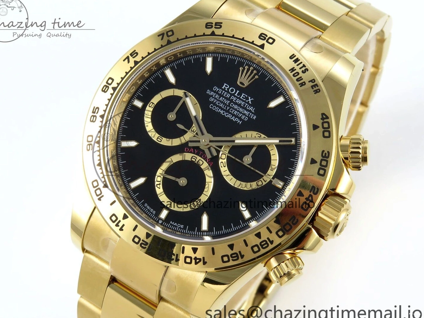 MiroTime 0123 TimelessDesign Daytona 126508 APSF 1:1 Best Edition Black Dial on YG Braclet SH 742